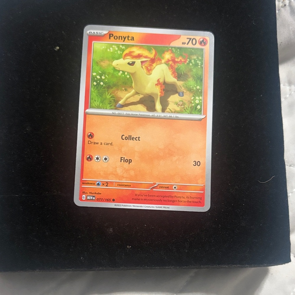 Pokemon Trading Card - Ponyta with Red and Orange